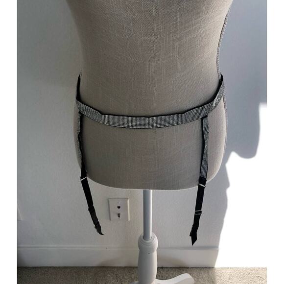 Victoria's Secret Shine on Garter Belt in Black and Rhinestone - M/L - Picture 2 of 6